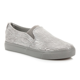 Sweet Shoes Slipons mit Muster grau