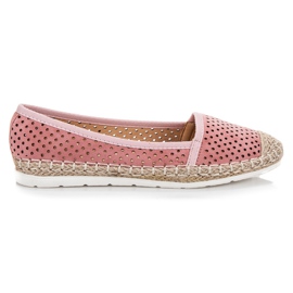 Vinceza Durchbrochene Espadrilles rosa