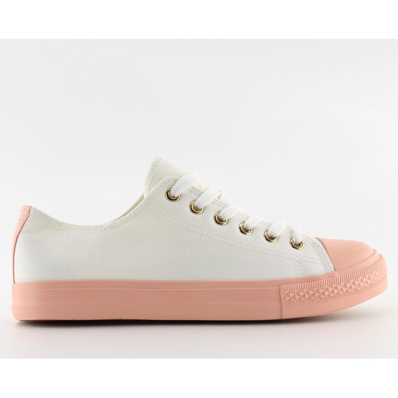 Damen Turnschuhe weiß-rosa WEISS / PINK