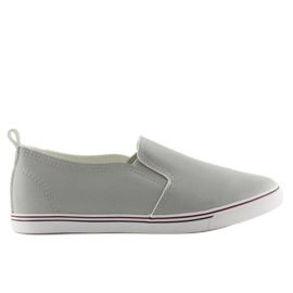 Grau xl08p Slip-On-Sneakers mit grauer Körnung