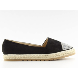 Schwarze Damen-Espadrilles H8-102 schwarz