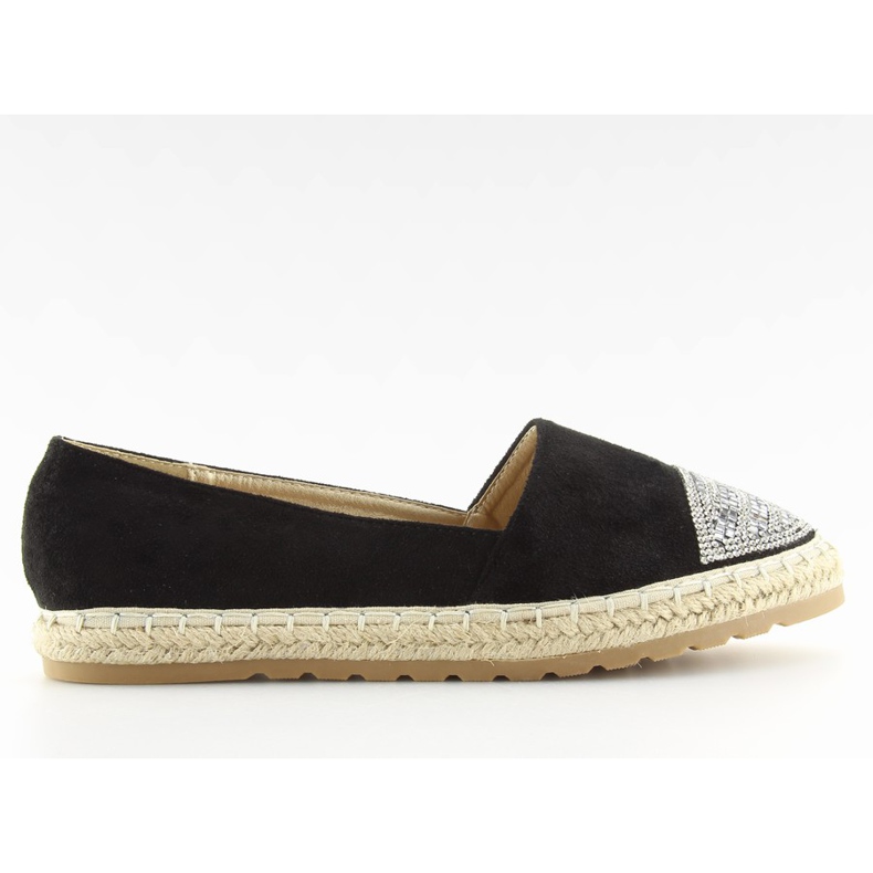 Schwarze Damen-Espadrilles H8-102 schwarz