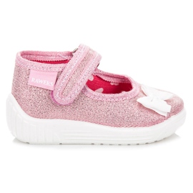 Reweks Rosa Schuhe mit einem Bogen