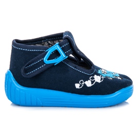 Reweks Hausschuhe für Jungen blau