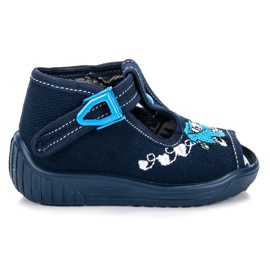 Reweks Schuhe mit Schnalle befestigt blau