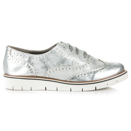 Kylie Silberne Schnürschuhe grau