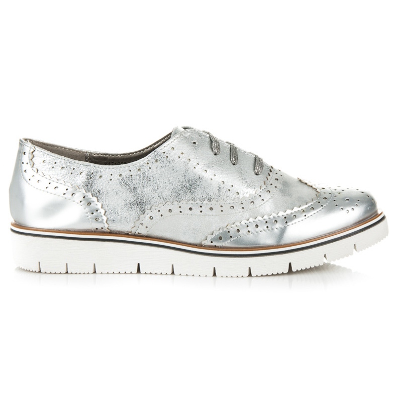 Kylie Silberne Schnürschuhe grau