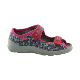 Mädchensandalen Befado 969x119 Wiese marineblau rosa grau