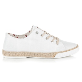 Kylie Espadrilles zum Schnüren weiß