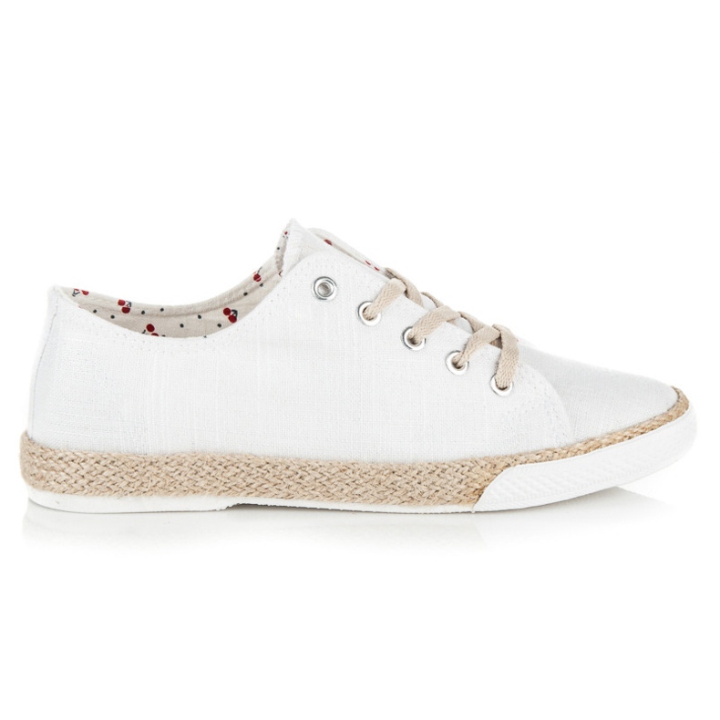 Kylie Espadrilles zum Schnüren weiß