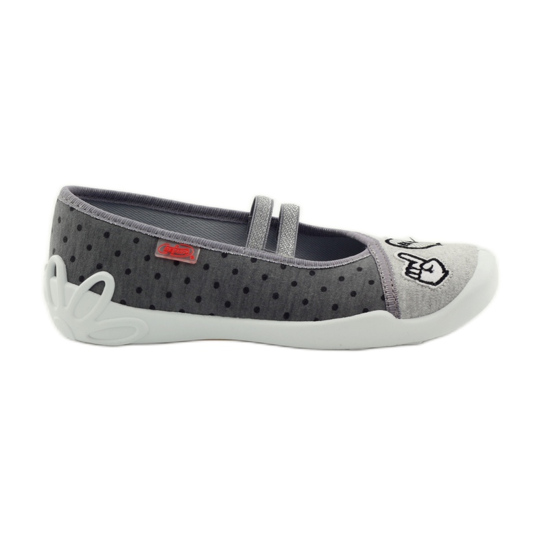 Befado Kinderschuhe Ballerinas Hausschuhe 116Y235 grau