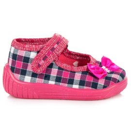 Reweks Schuhe mit Bogen marineblau rosa