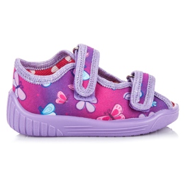 Reweks Blumenpantoffeln lila