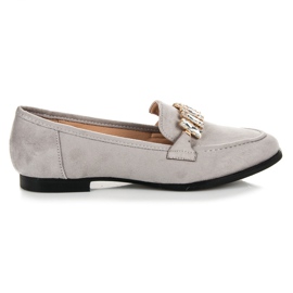 Vices Wildlederschuhe mit einem Ornament grau