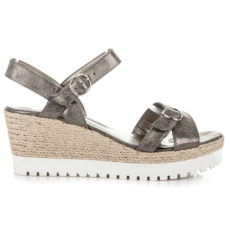 Kylie Espadrilles Silberne Sandalen grau