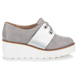 Seastar Gebundene Brogues auf der Plattform grau