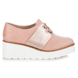 Seastar Gebundene Brogues auf der Plattform rosa