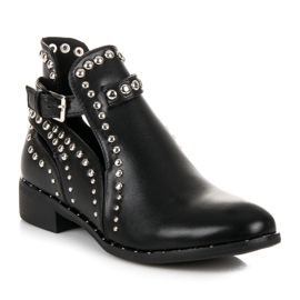 Seastar Schwarze Stiefeletten mit Strasssteinen