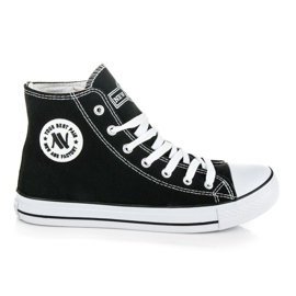 New Age Hohe Herrenturnschuhe schwarz