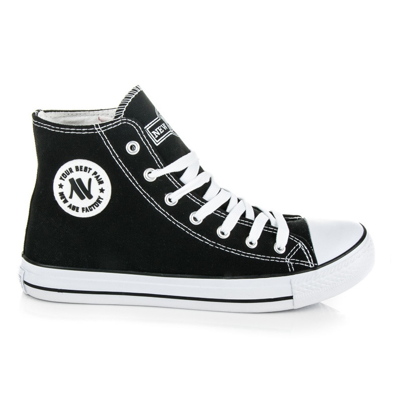 New Age Hohe Herrenturnschuhe schwarz