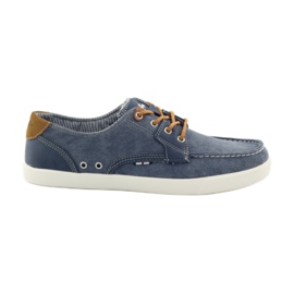 American Club American 205081 Loafer aus Stoff für Herren navy blau blau