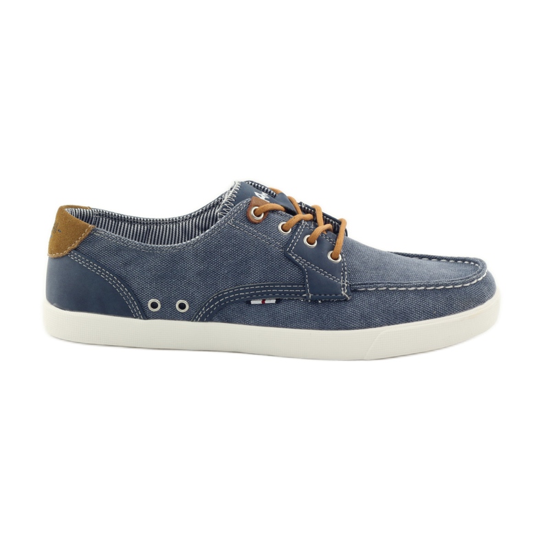 American Club American 205081 Loafer aus Stoff für Herren navy blau blau