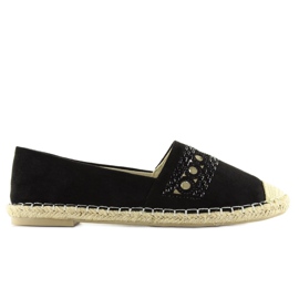 Schwarze Damen-Espadrilles SK135 Schwarz