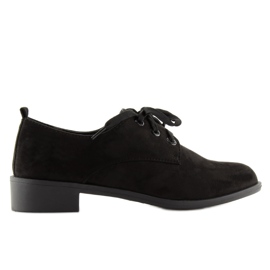 Damen Loafer geschnürt Schwarz Nc138