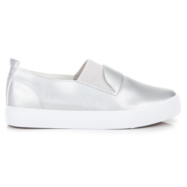 L&H Silberne Slipons grau