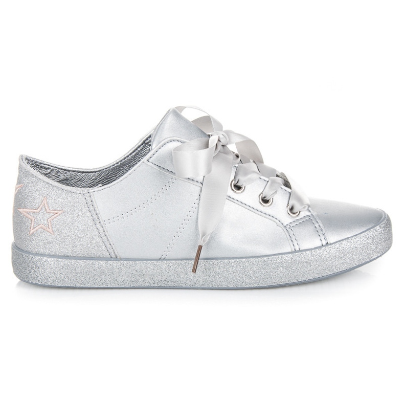 L&H Turnschuhe mit einem Band gebunden grau