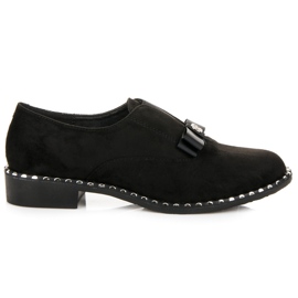 Vices Wildleder-Brogues mit Schleife schwarz