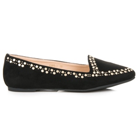 Vices Ballerinas aus Wildleder schwarz