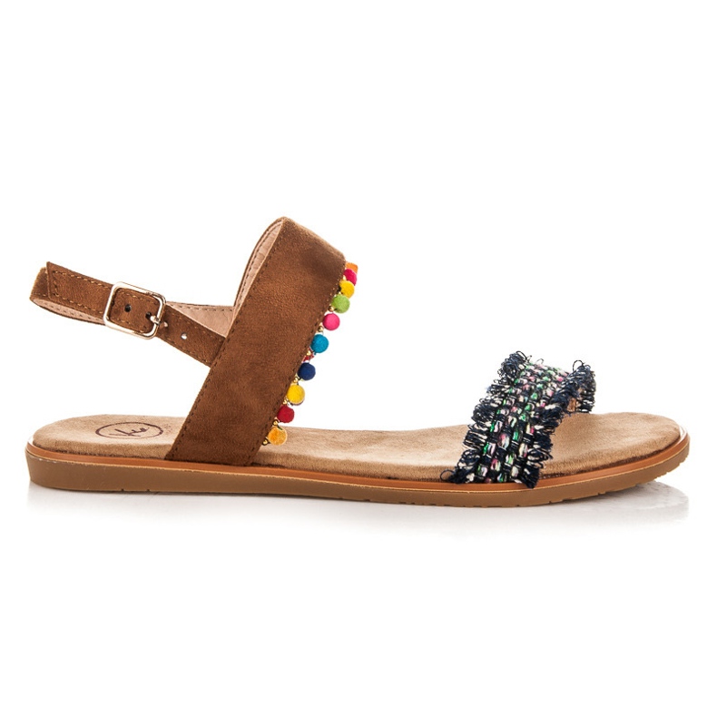 Kylie Flache Sandalen mit Schnalle mehrfarbig