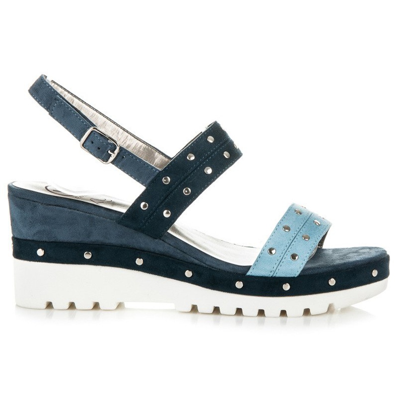 Kylie Keilsandalen mit Jets blau
