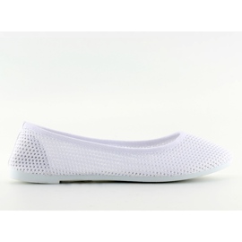 Weiße Mesh-Ballerinas JX56 weiß