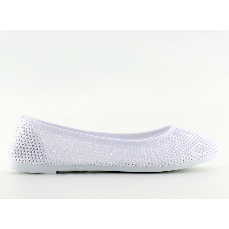 Weiße Mesh-Ballerinas JX56 weiß