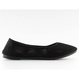 Ballerinas aus schwarzem Mesh JX56 schwarz