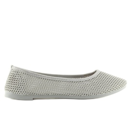 Graue Mesh-Ballerinas JX56 Grey