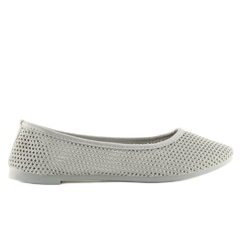 Graue Mesh-Ballerinas JX56 Grey