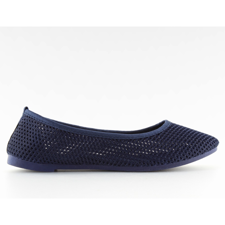 Marineblaue Mesh-Ballerinas navy blau