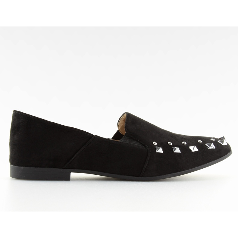 Schwarze Loafer herrschaftlich mit Nieten 1415 Black