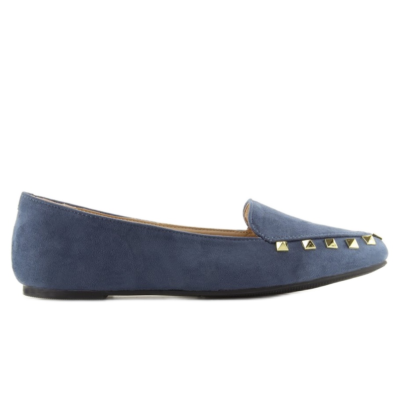 Damen-Slipper mit marineblauen 1388 Navy-Nieten navy blau