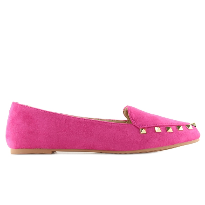 Damenloafer mit Nieten Fuchsia 1388 rosa