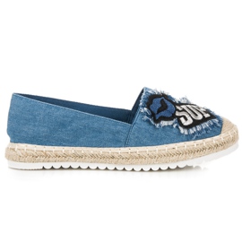 Espadrilles mit Patches blau