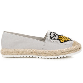 Espadrilles mit Patches grau