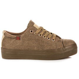 Tony Velours-Turnschuhe auf der Plattform grün