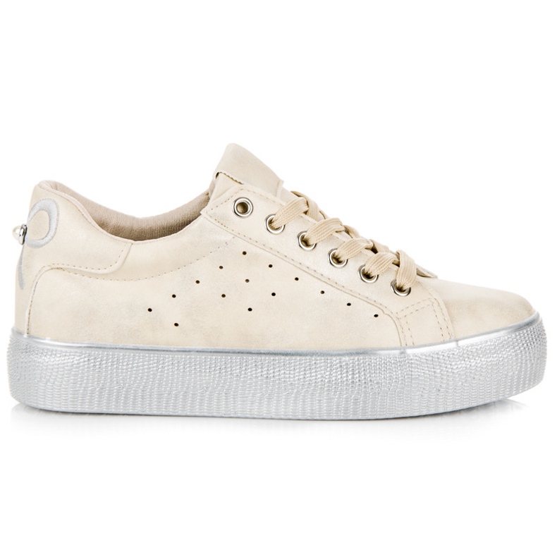 Beige Turnschuhe