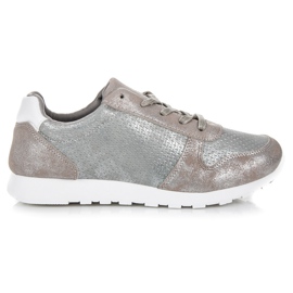 Vices Laster Turnschuhe grau