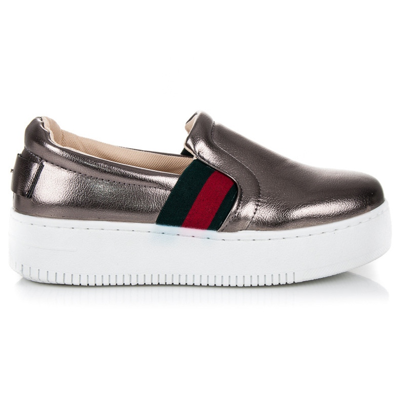 Kylie Slipons auf der Plattform grau