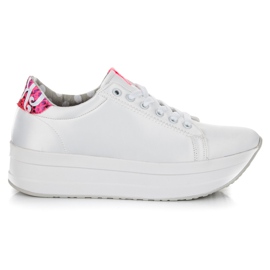 Kylie Weiße Turnschuhe auf der Plattform